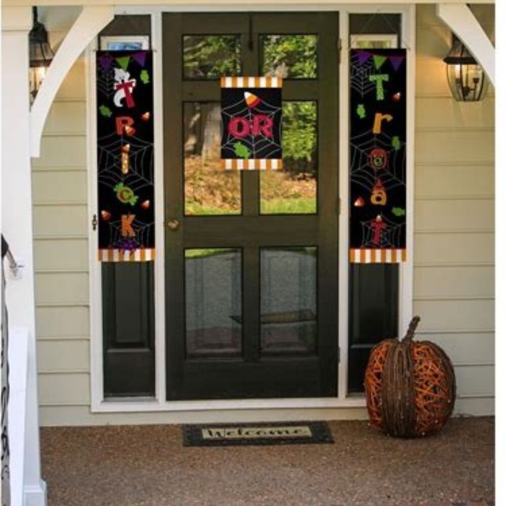 Halloween TRICK OR TREAT Door Banner Kit 3-pcs by Evergreen 2DBK1781